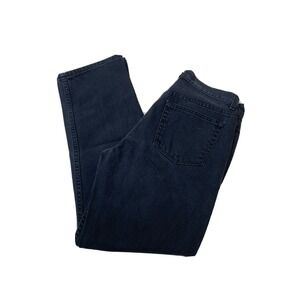 George Men's 34x32‎ Approx 32x30 Straight Leg Black Jeans Regular Fit Mid Rise